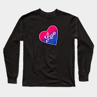 Bisexual Love Heart Long Sleeve T-Shirt